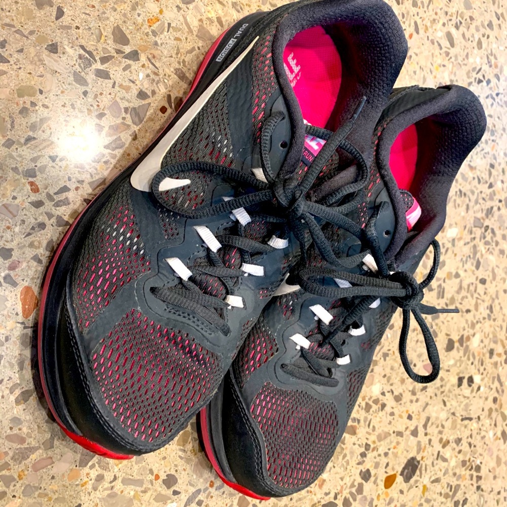 Pink and grey Nike sneakers